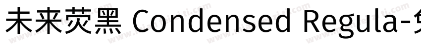 未来荧黑 Condensed Regula字体转换